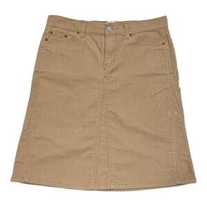 early 2000s Gap tan corduroy midi skirt